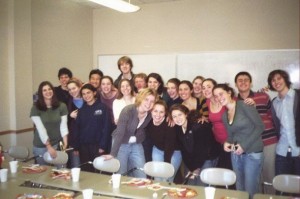 "Quick! Get a good shot of us breaking bread with the Math Department!"